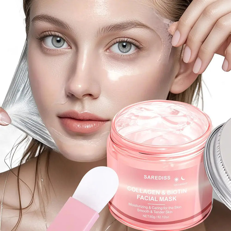 Máscara de Colágeno Peel-off Hidratação Profunda Cuidados Noturnos Hidratante e Suavizante Reduz Rugas Firmadora e Lifting Não Oleosa Para Todos os Tipos de Pele