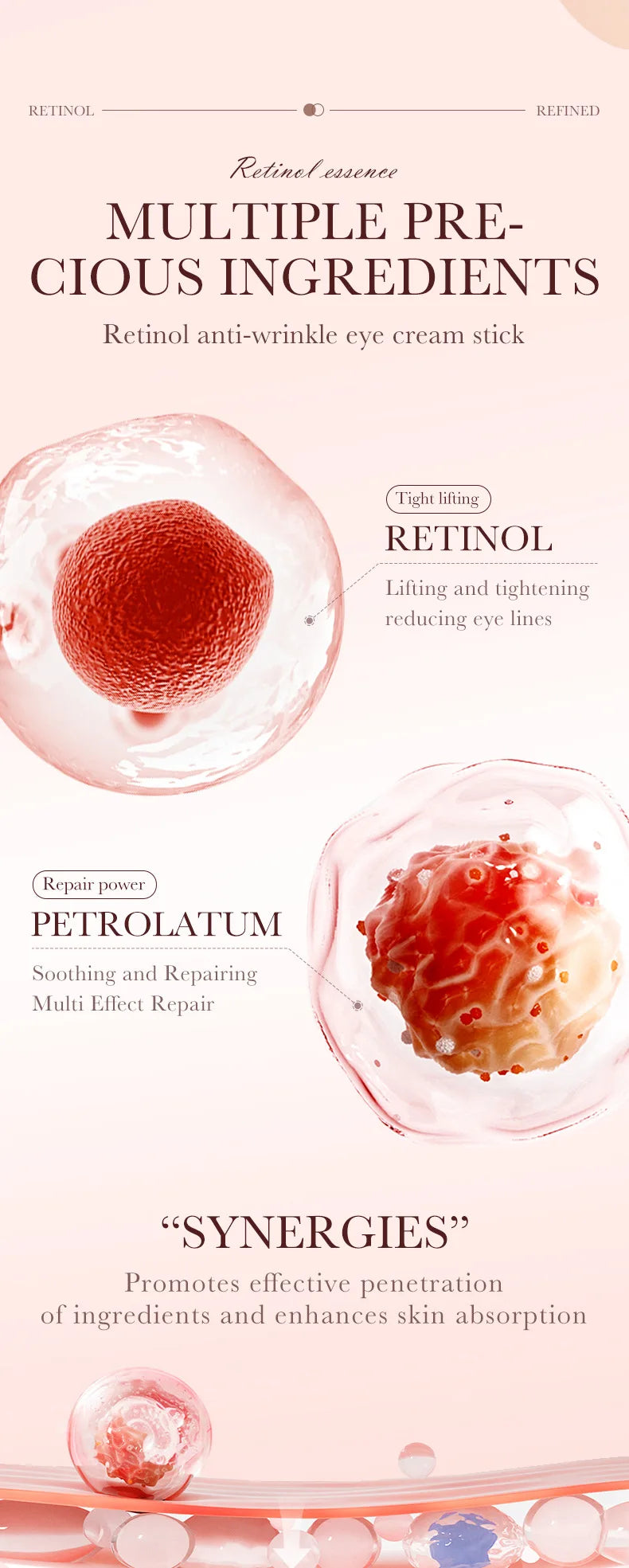 Bastão de Creme para Olhos com Retinol para Remover Olheiras