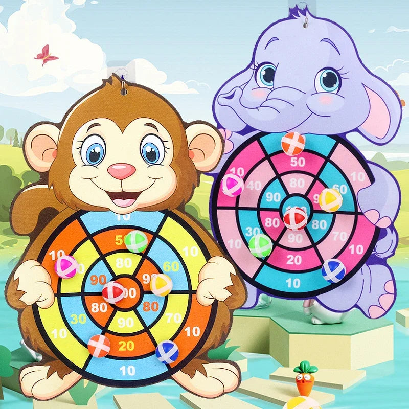 Jogos Educativos Dart Board Baby Toy Stickey Ball Dart Indoor Sports Child Montessori Games para crianças de 3 a 7 anos