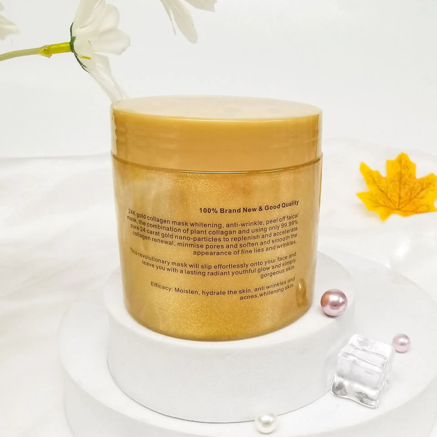 Máscara facial de sono reparadora com colágeno e ouro 24K 250g