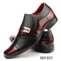 Homens Sapatos Social Luxo Moderno Confortável Sintético Duas Cores Detalhe Metal Calce Fácil Moda Elegante